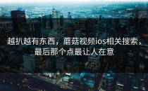 越扒越有东西，蘑菇视频ios相关搜索，最后那个点最让人在意
