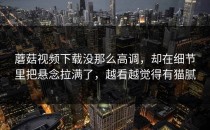 蘑菇视频下载没那么高调，却在细节里把悬念拉满了，越看越觉得有猫腻