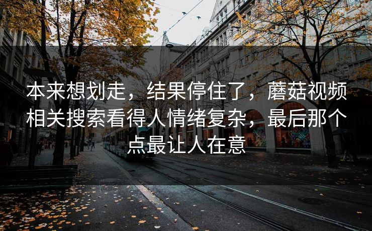 本来想划走，结果停住了，蘑菇视频相关搜索看得人情绪复杂，最后那个点最让人在意  第1张